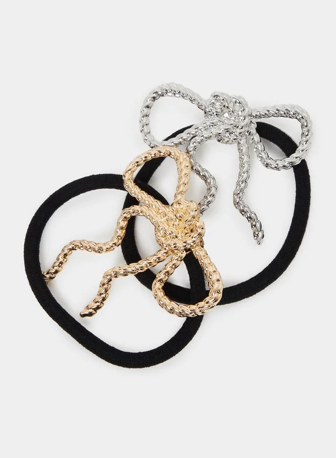 Styli Pack Of 2 -  Bow Hair Ties